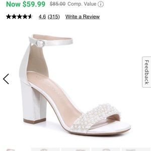 Pearl bridal heels size 10